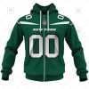 NFL New York Jets Custom Name Number Green Home Jersey Zip Up Hoodie