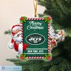 NFL New York Jets Santa And Reindeer Custom Shaped Ornament