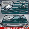 NFL Philadelphia Eagles Custom Name American Flag Car Sunshade