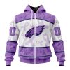 NFL Philadelphia Eagles Custom Name Number Fight Cancer Zip Up Hoodie