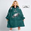 NFL Philadelphia Eagles Custom Name Number Midnight Green Home Jersey Fleece Oodie