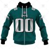 NFL Philadelphia Eagles Custom Name Number Midnight Green Home Jersey Zip Up Hoodie