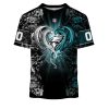 NFL Philadelphia Eagles Custom Name Number Rose Dragon T-Shirt