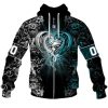 NFL Philadelphia Eagles Custom Name Number Rose Dragon Zip Up Hoodie