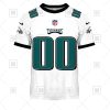 NFL Philadelphia Eagles Custom Name Number White Road Jersey T-Shirt