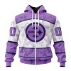 NFL Pittsburgh Steelers Custom Name Number Fight Cancer Zip Up Hoodie