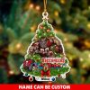 NFL Tampa Bay Buccaneers Custom Name Mascot Christmas Tree Shaped Ornament