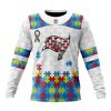 NFL Tampa Bay Buccaneers Custom Name Number Autism Awareness Sweatshirt