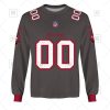 NFL Tampa Bay Buccaneers Custom Name Number Pewter Alternate Jersey Sweatshirt