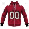 NFL Tampa Bay Buccaneers Custom Name Number Red Home Jersey Zip Up Hoodie