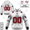 NFL Tampa Bay Buccaneers Custom Name Number White Road Jersey Pullover Hoodie