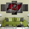 NFL Tampa Bay Buccaneers Wood 5 Panel Canvas