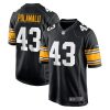 Pittsburgh Steelers Troy Polamalu Nike Black NFL Game Jersey