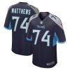 Tennessee Titans Bruce Matthews Nike Navy NFL Game Jersey