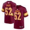 Washington Commanders Jamin Davis Nike Burgundy NFL Game Jersey