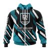 AFL Port Adelaide Custom Name Number Special MotoCross Concept Zip Up Hoodie