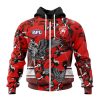 AFL Sydney Swans Custom Name Number Camo Morden Art Style Zip Up Hoodie