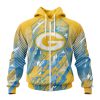 NFL Green Bay Packers Childhood Cancers Zip Up Hoodie