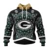 NFL Green Bay Packers Custom Name Number Classic Style Pullover Hoodie