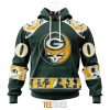 NFL Green Bay Packers Custom Name Number Grateful Dead Pullover Hoodie