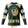 NFL Green Bay Packers Custom Name Number Grateful Dead Sweatshirt
