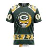 NFL Green Bay Packers Custom Name Number Grateful Dead T-Shirt