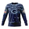 NFL Green Bay Packers Custom Name Number Honor US Navy Veterans Sweatshirt
