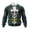 NFL Green Bay Packers Custom Name Number Kits For Dia De Muertos Zip Up Hoodie