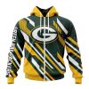 NFL Green Bay Packers Custom Name Number MotoCross Concept Zip Up Hoodie