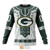 NFL Green Bay Packers Custom Name Number Native Pattern Sweatshirt