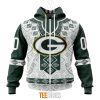 NFL Green Bay Packers Custom Name Number Native Pattern Zip Up Hoodie