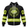 NFL Green Bay Packers Custom Name Number Special FireFighter Uniform Zip Up Hoodie