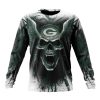 NFL Green Bay Packers Custom Name Number Special Kits With Skull Sweatshirt