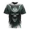 NFL Green Bay Packers Custom Name Number Special Kits With Skull T-Shirt