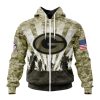 NFL Green Bay Packers Custom Name Number Veterans And Families Zip Up Hoodie