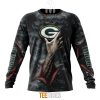 NFL Green Bay Packers Halloween Horror Skull Sweatshirt