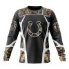 NFL Indianapolis Colts Custom Name Number Camo Hunting Sweatshirt