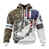NFL Indianapolis Colts Custom Name Number Fishing With Flag Of USA Zip Up Hoodie