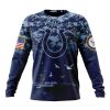 NFL Indianapolis Colts Custom Name Number Honor US Navy Veterans Sweatshirt