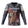 NFL Indianapolis Colts Custom Name Number Mandalorian And Baby Yoda Sweatshirt