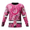 NFL Indianapolis Colts Custom Name Number Pink Breast Cancer Sweatshirt