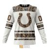 NFL Indianapolis Colts Custom Name Number White Camo Hunting Sweatshirt