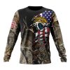 NFL Jacksonville Jaguars Custom Name Number Camo Realtree Hunting Sweatshirt