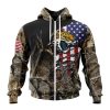 NFL Jacksonville Jaguars Custom Name Number Camo Realtree Hunting Zip Up Hoodie