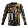 NFL Jacksonville Jaguars Custom Name Number Classic Grunge American Flag Sweatshirt