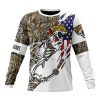 NFL Jacksonville Jaguars Custom Name Number Fishing With Flag Of USA Sweatshirt