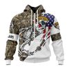 NFL Jacksonville Jaguars Custom Name Number Fishing With Flag Of USA Zip Up Hoodie