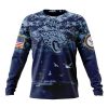 NFL Jacksonville Jaguars Custom Name Number Honor US Navy Veterans Sweatshirt
