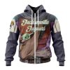 NFL Jacksonville Jaguars Custom Name Number Mandalorian And Baby Yoda Zip Up Hoodie