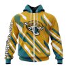 NFL Jacksonville Jaguars Custom Name Number MotoCross Concept Zip Up Hoodie
